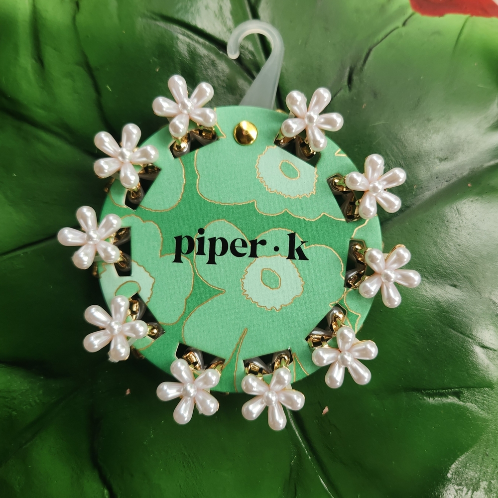 Piper K Pearl Floral Hair Clip Set